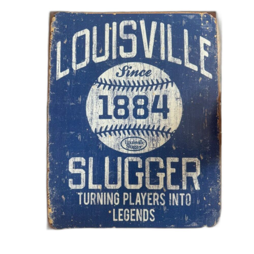 Louisville Slugger Since 1884 Baseball Novelty TIN SIGN Metal Vintage Poster